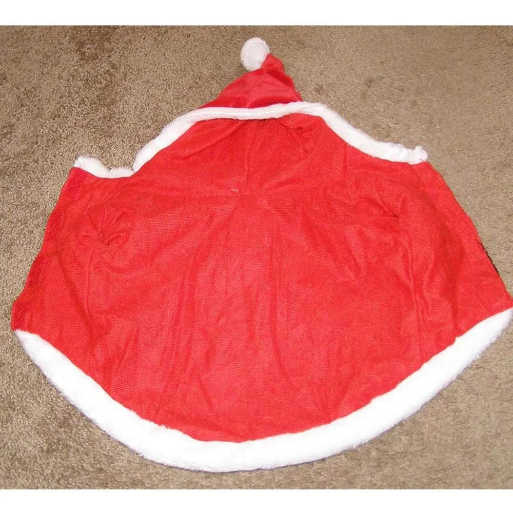 NEW Dog Santa Coat size M Hooded Read coat w/Belt